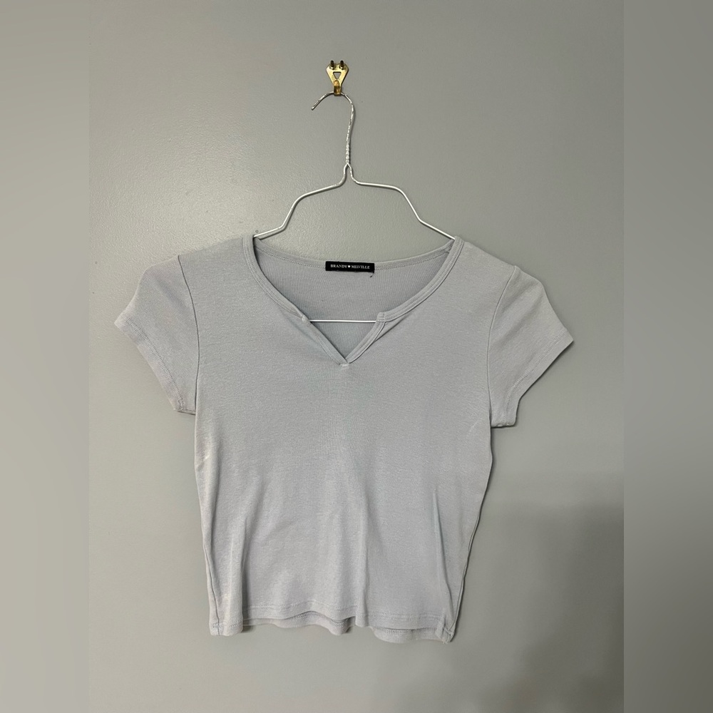 Brandy Melville v-neck baby tee